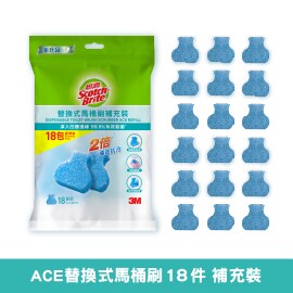 思高™ ACE 替換式馬桶刷18件補充裝 | 刷頭x18
